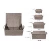 CORB+COUV TAUPE 31*18*H11CM