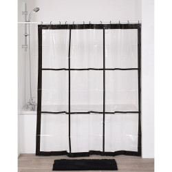 RIDEAU DE DOUCHE "NEO RETRO" PEVA 180X18
