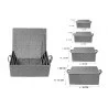 CORB+COUV GRIS 35*22*H13CM