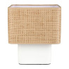 LAMPE "HAKO"BEIGE.BLANC CARRE CERAM H38C