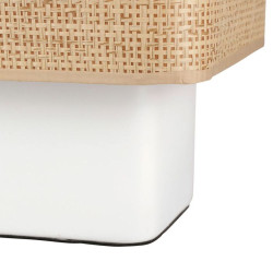 LAMPE "HAKO"BEIGE.BLANC CARRE CERAM H38C
