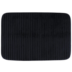 TAPIS NOIR STRIE 40X60 CM POLYESTER