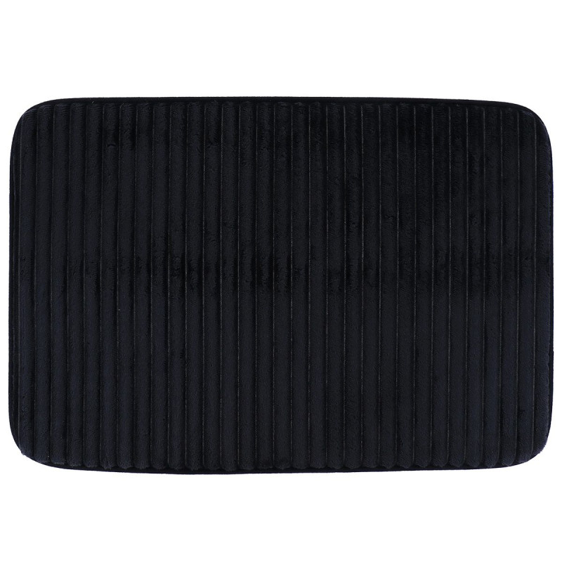 TAPIS NOIR STRIE 40X60 CM POLYESTER