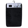 TAPIS NOIR STRIE 40X60 CM POLYESTER