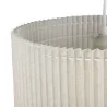 Auréline geplooide hanglamp van linnen en ecru metaal