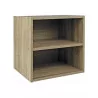 KUBUS MET NATUURLIJKE PLANK 2 KLUISJES
