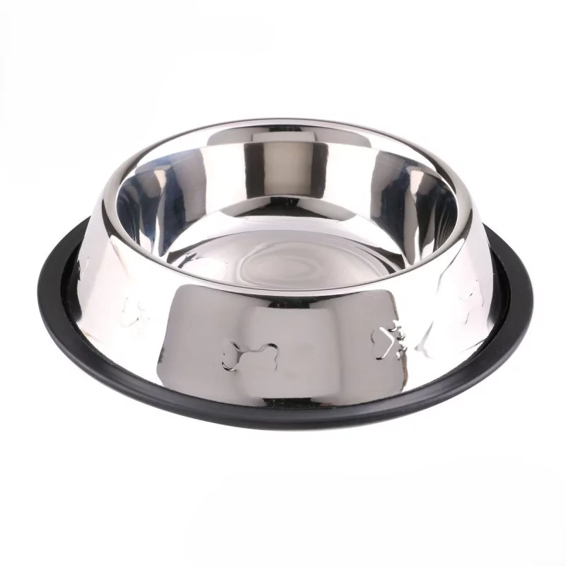 Geëmbosseerde metalen hondenbak D24cm