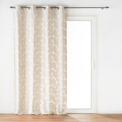 RIDEAU "GEOLIA" NATUREL 135x260CM VELOUR