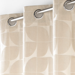 RIDEAU "GEOLIA" NATUREL 135x260CM VELOUR