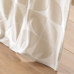 RIDEAU "GEOLIA" NATUREL 135x260CM VELOUR