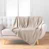 PLAID "NELIA" TAUPE 125x150CM FLANELLE R