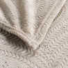 PLAID "NELIA" TAUPE 125x150CM FLANELLE R