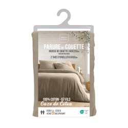 PARURE "ANGELIA SABLE" 240x220CM GAZE CO