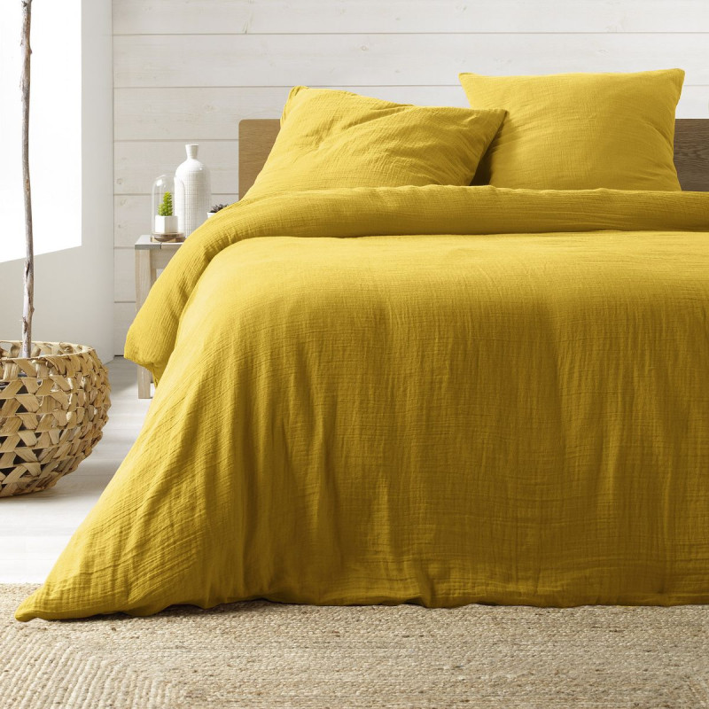PARURE "ANGELIA" JAUNE 240x220CM GAZE CO