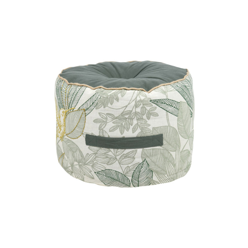 POUF ROND BOTANYS 40X30CM VERT