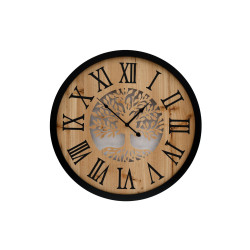 HORLOGE BOIS ARBRE DE VIE D60CM