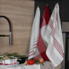 TORCHONS X3 CUISINE ROUGE 50X70 TORCHONS X3 CUISINE ROUGE 50X70