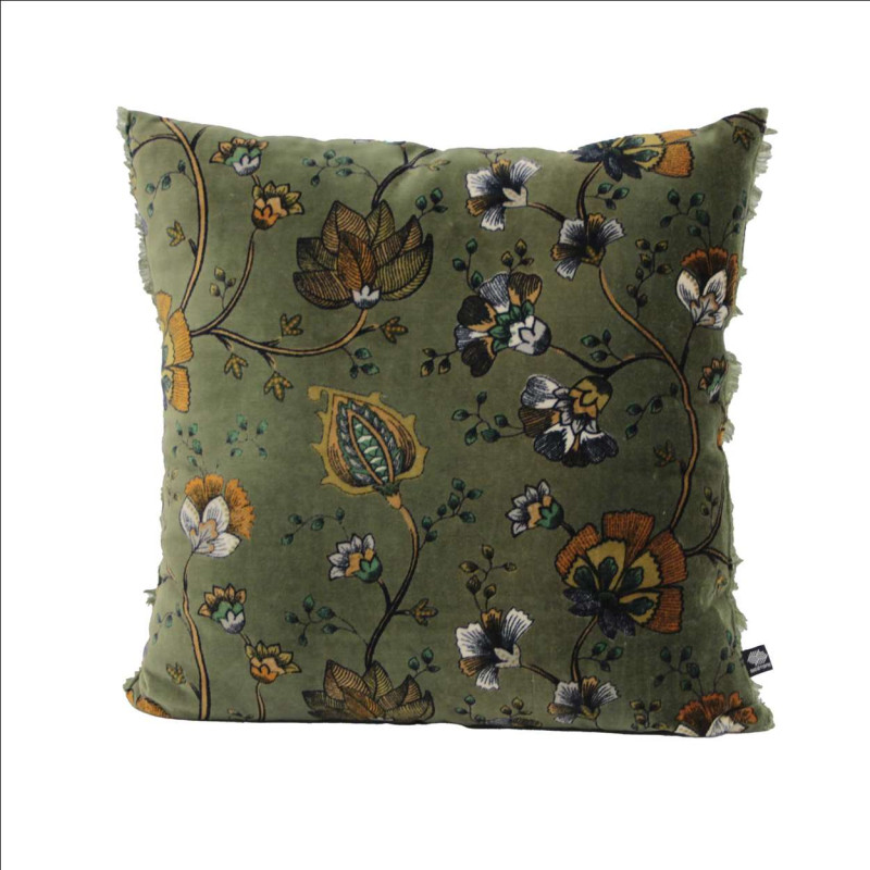 COUSSIN 45X45 CACHEMIRE OIL GREEN