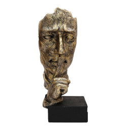 Visage décoratif or H50cm Parler