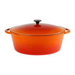 COCOTTE FONTE OV 9L ORANG INT BLC