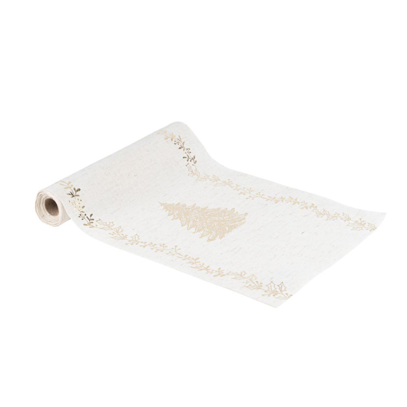 CHT Sapin, Tissu Effet Lin Chiné Beige