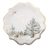 8 Assiettes "Joyeux Noël" Let it Snow Ca