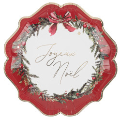 8 Assiettes "Joyeux Noël" Christmas Time