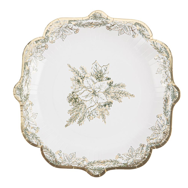 8 Assiettes Vintage Christmas Carton Bla