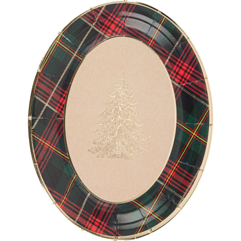 8 Assiettes Scottish Christmas Carton Ta