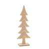 Grand Sapin Bois et Paillettes Or 31x10,