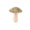 Champignon Bois et Céramique Or Ø6x7,5cm