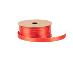 Ruban Tradi Satin Rouge et Liseré Or 1c