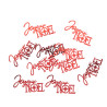10 Confettis "Joyeux Noël" en Bois Rouge