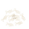 10 Confettis "Joyeux Noël" en Bois 6x3,5