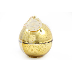 Bougie boule de Noël doré d12,5cm