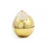 Bougie boule de Noël doré d12,5cm