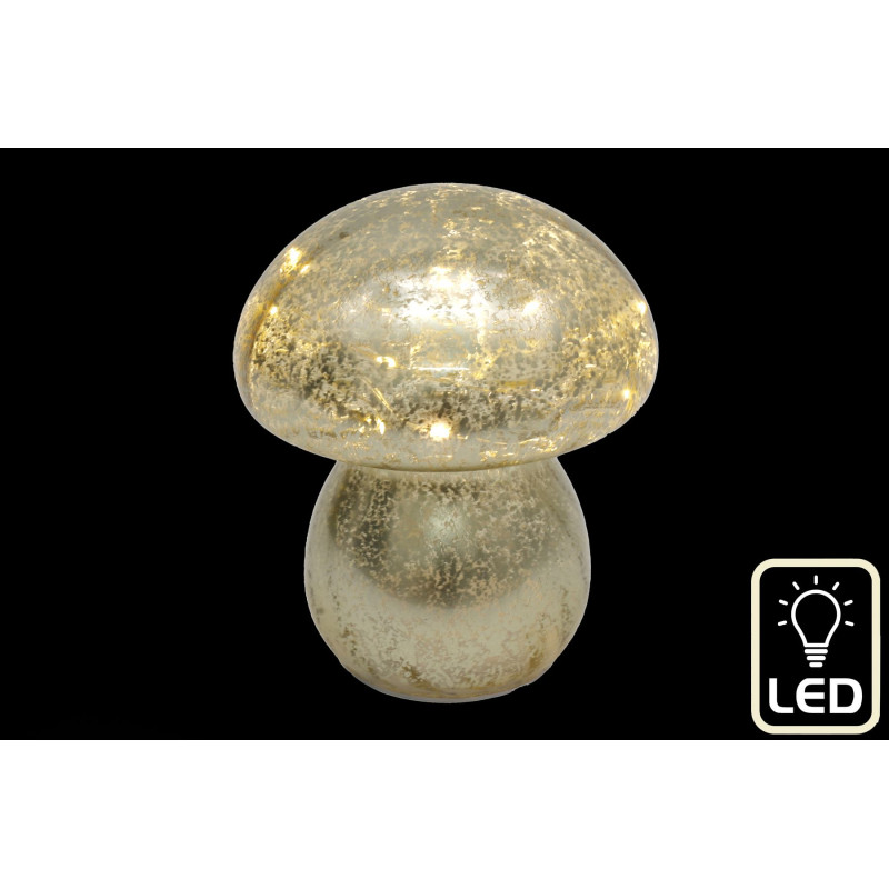 Champignon led Doré h16cm d13,5cm