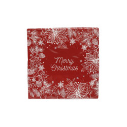 Serviettes x20 "Merry Christmas" rouge