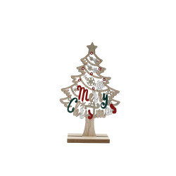 Sapin "Merry Christmas" déco laser a pos
