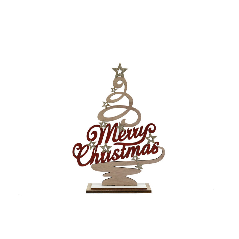Arbre "Merry Christmas" Rouge Déco laser Arbre "Merry Christmas" Rouge Déco laser
