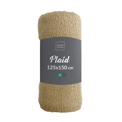 PLAID WOOLY BEIGE 125x150CM BOUCLETTE UN