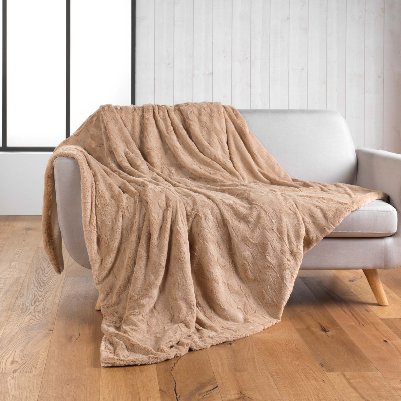 PLAID FOXY SABLE 125x150CM IMITATION FOU PLAID FOXY SABLE 125x150CM IMITATION FOU
