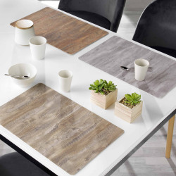 Set de table Venise bois gris 28.5x43.5cm
