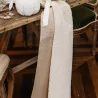 Tafelloper met jute-effect en gouden rand 28 cm x 3 m