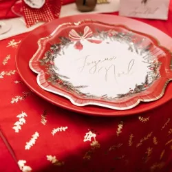 8 Assiettes "Joyeux Noël" Christmas Time