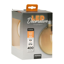 AMPOULE LED AMBRE D12XH16.5CM