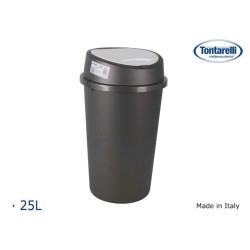 POUBELLE PUSH 25L BINGO D32H55CM GRAF/BL