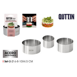 SET DE 3 EMPORTES PIECES EN INOX D6/8/10