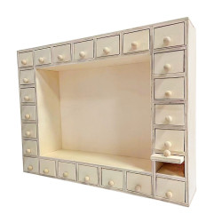 Calendrier de l'avent bois, 35,5x27x7cm