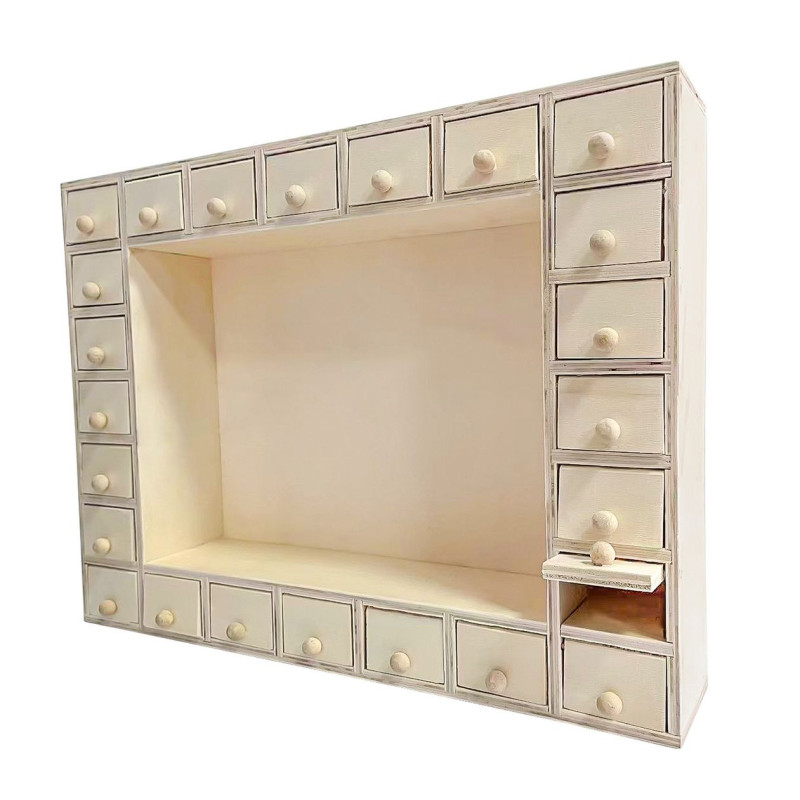 Calendrier de l'avent bois, 35,5x27x7cm